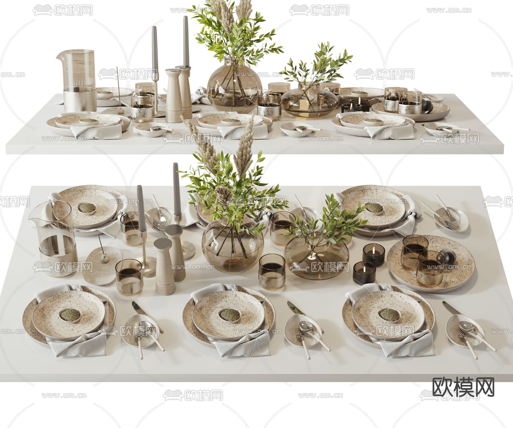 西餐餐具 碗碟刀叉3d模型下载