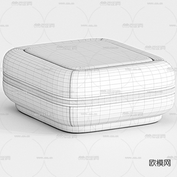 B&B Italia 沙发凳3d模型下载(渲染图2)