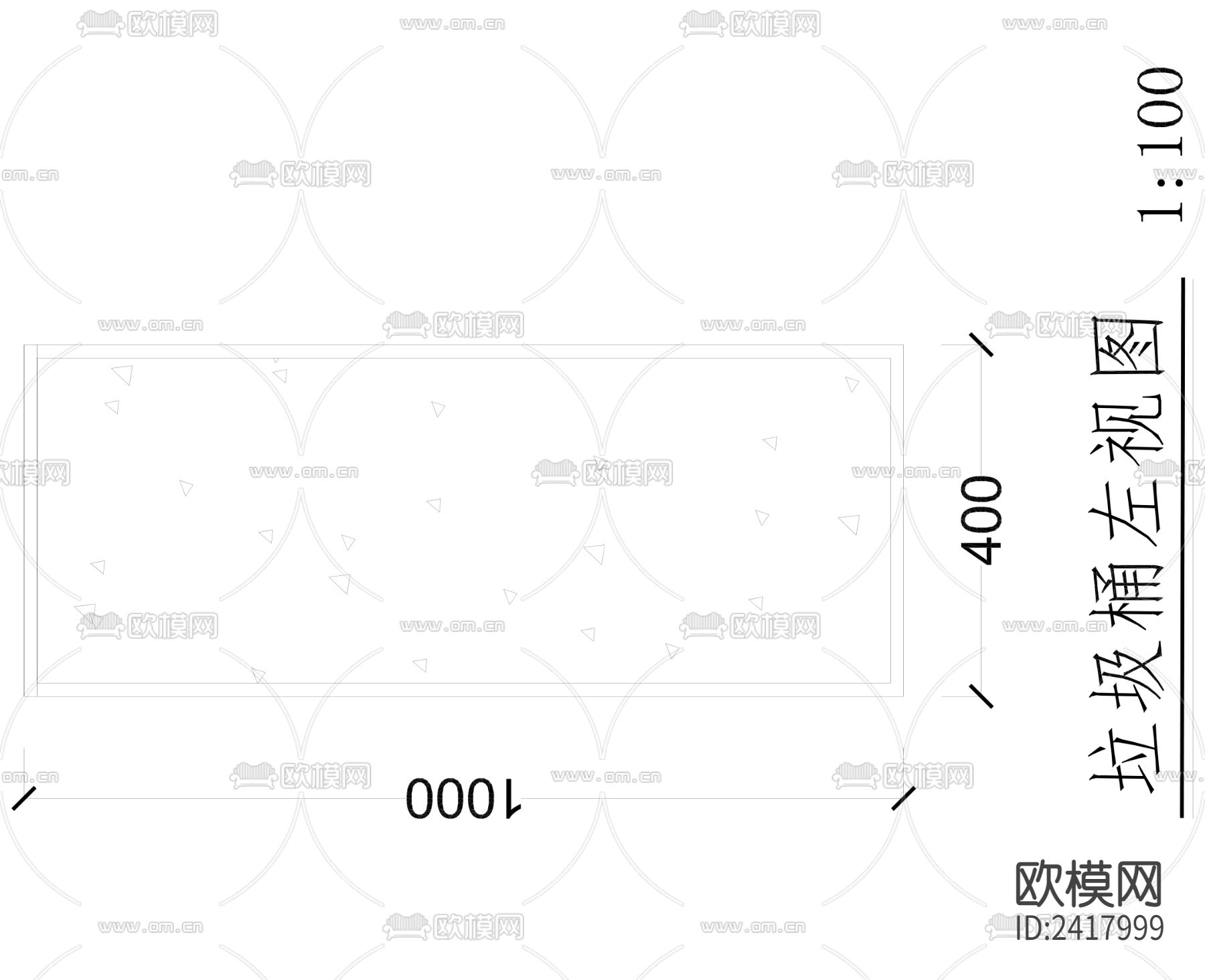 景观小品垃圾桶设计cad施工图下载（渲染图3）