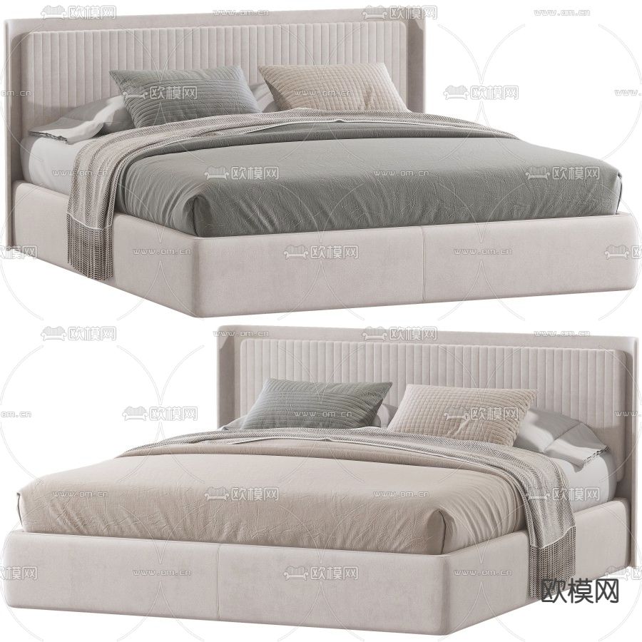 Pertica 双人床3d模型下载