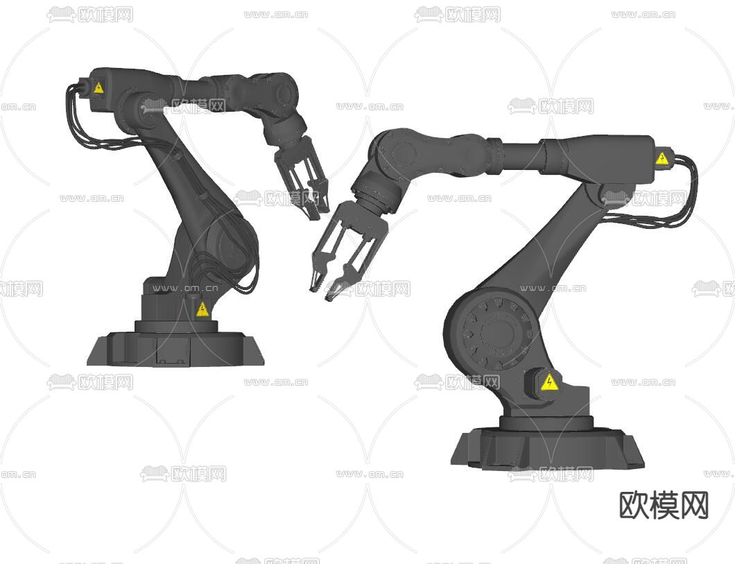 现代机械臂su模型下载（渲染图2）