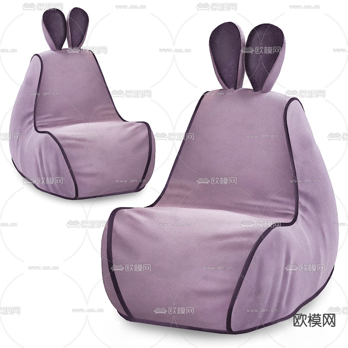 兔子懒人沙发3d模型下载