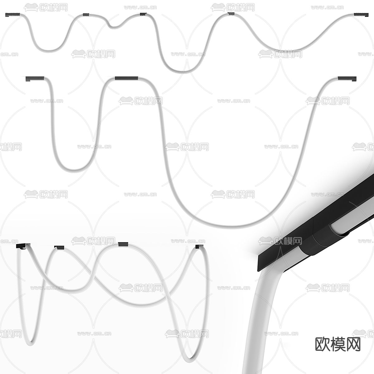 现代金属吊灯免费3d模型