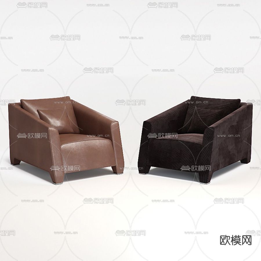 单人沙发3d模型下载_ID12246054_3dmax免费模型-欧模网
