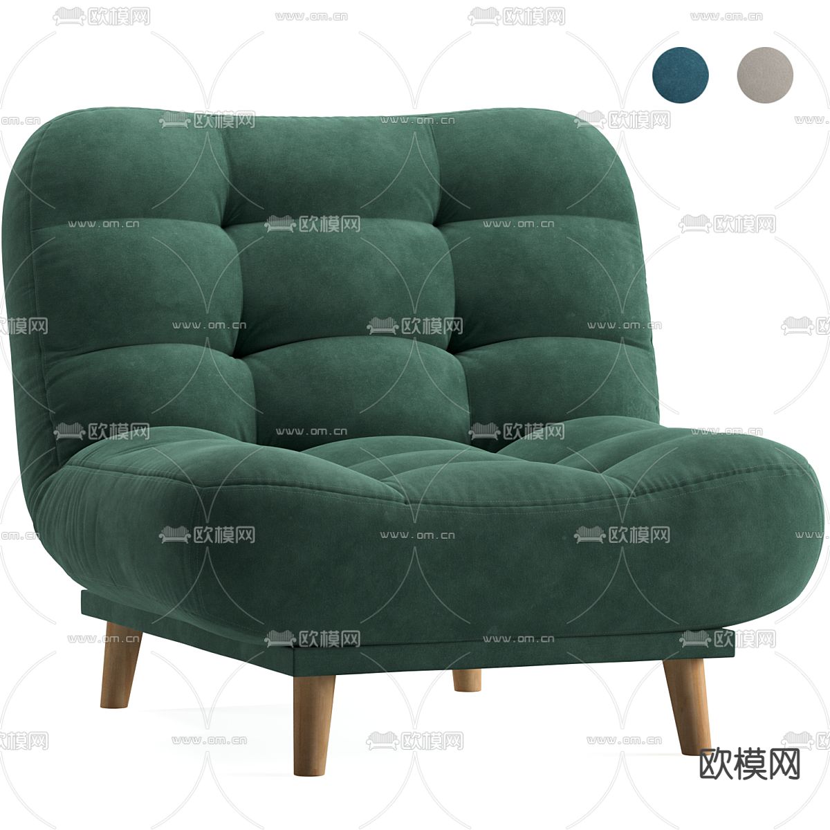 绿色沙发3d模型下载