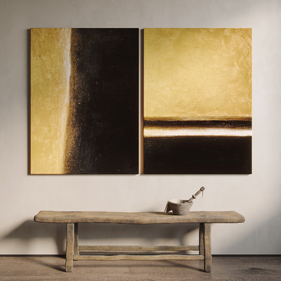 侘寂风装饰画 抽象画 挂画su模型