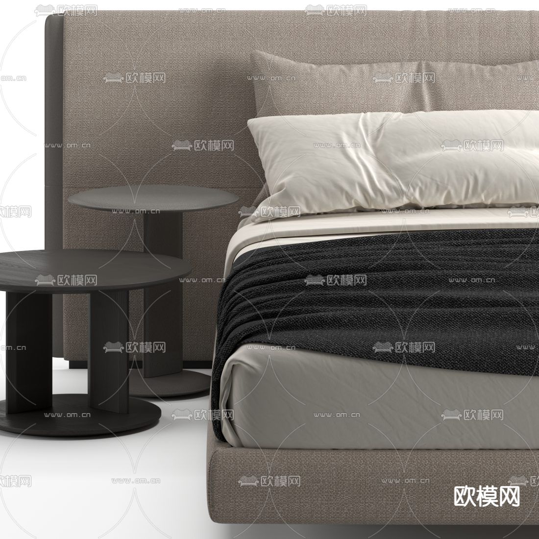 Poliform 双人床3d模型下载（渲染图4）