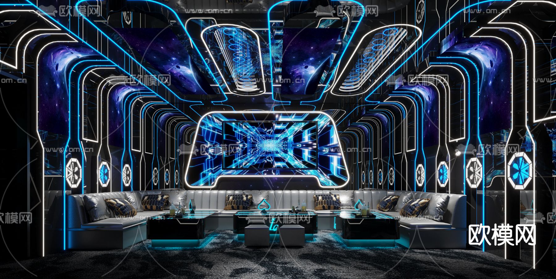 现代KTV包厢 包房 包厢3d模型下载