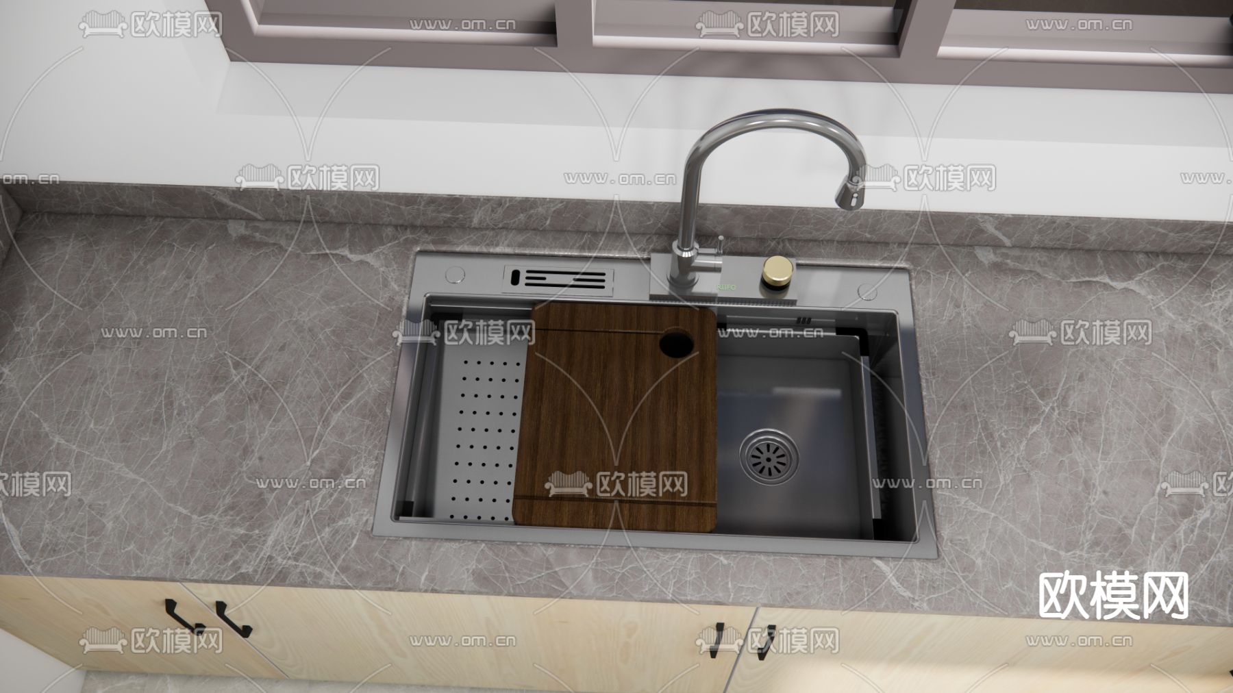 洗菜盆 水槽su模型