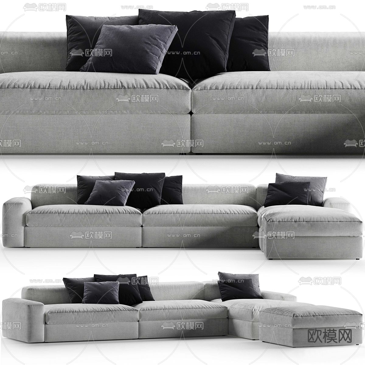Poliform 多人沙发 软体沙发3d模型下载（渲染图2）