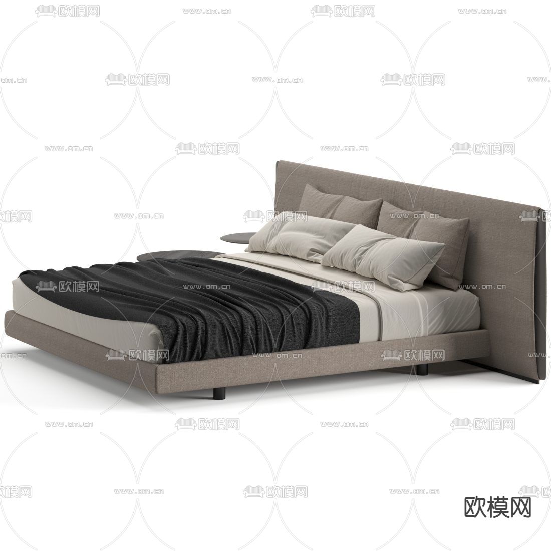 Poliform 双人床3d模型下载（渲染图3）