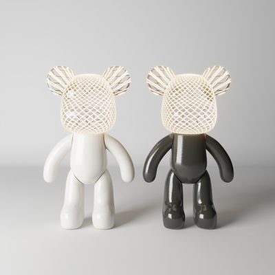  现代潮玩暴力熊摆件su模型 