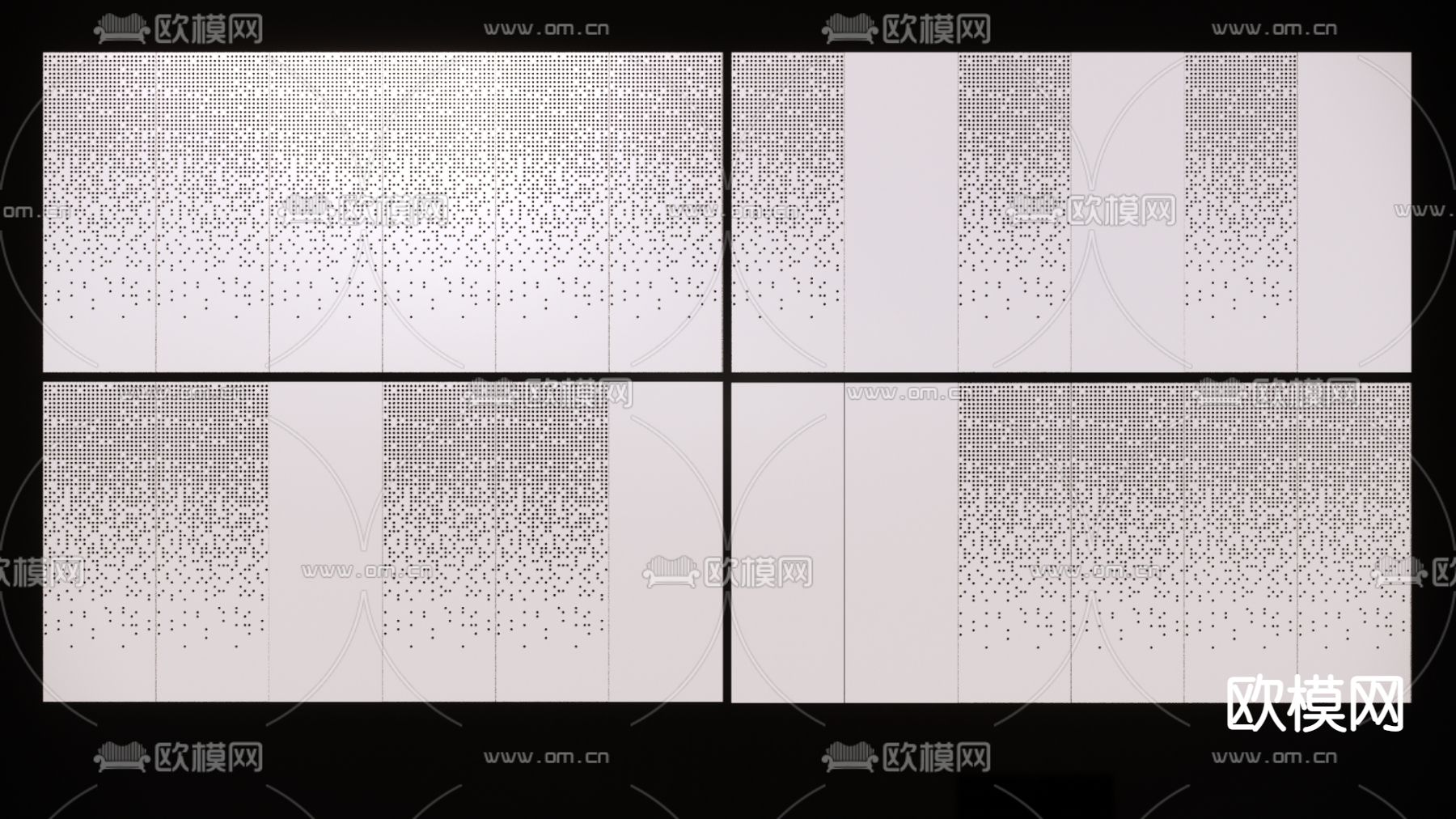 现代穿孔板su模型下载（渲染图1）