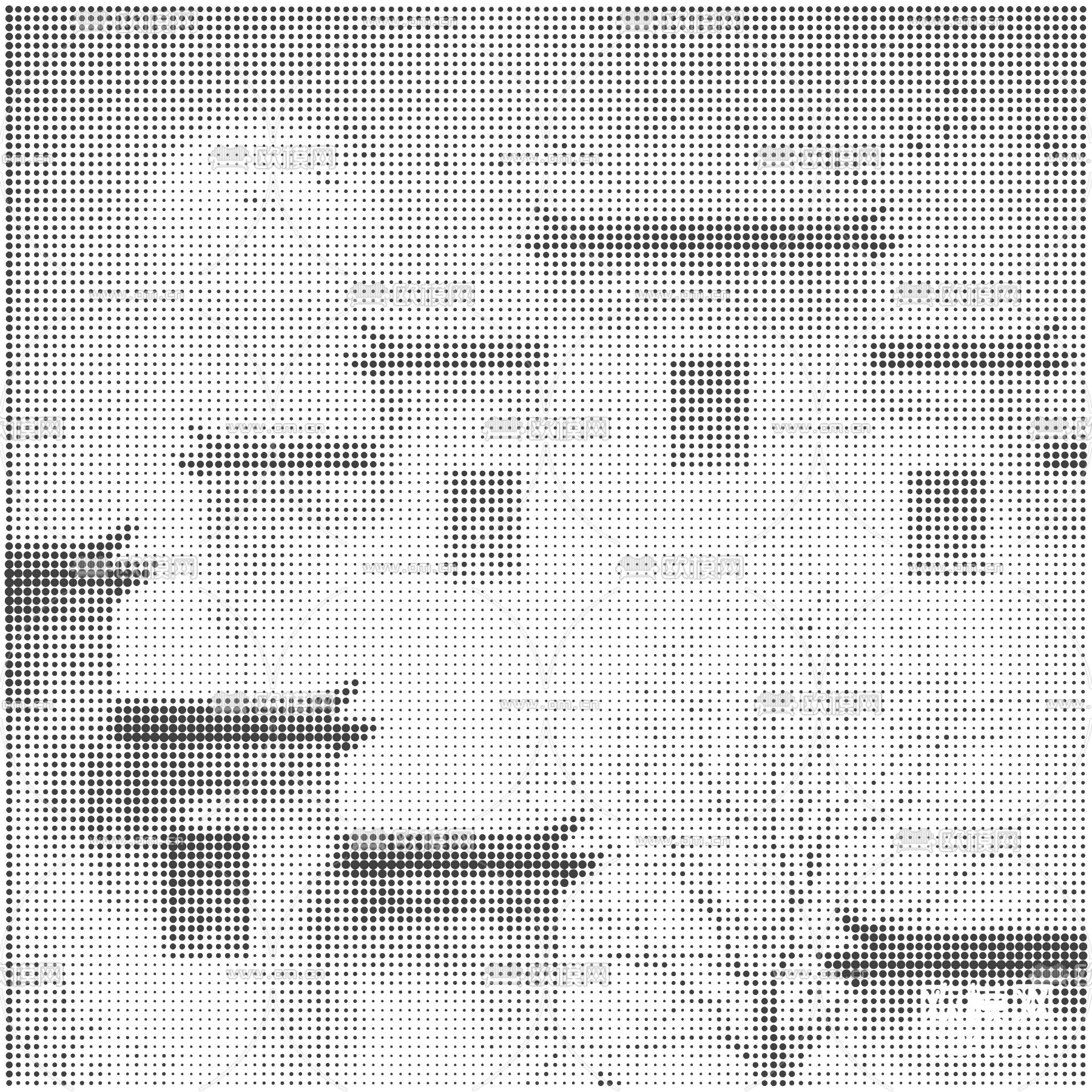 徽派建筑剪影金属穿孔铝板贴图
