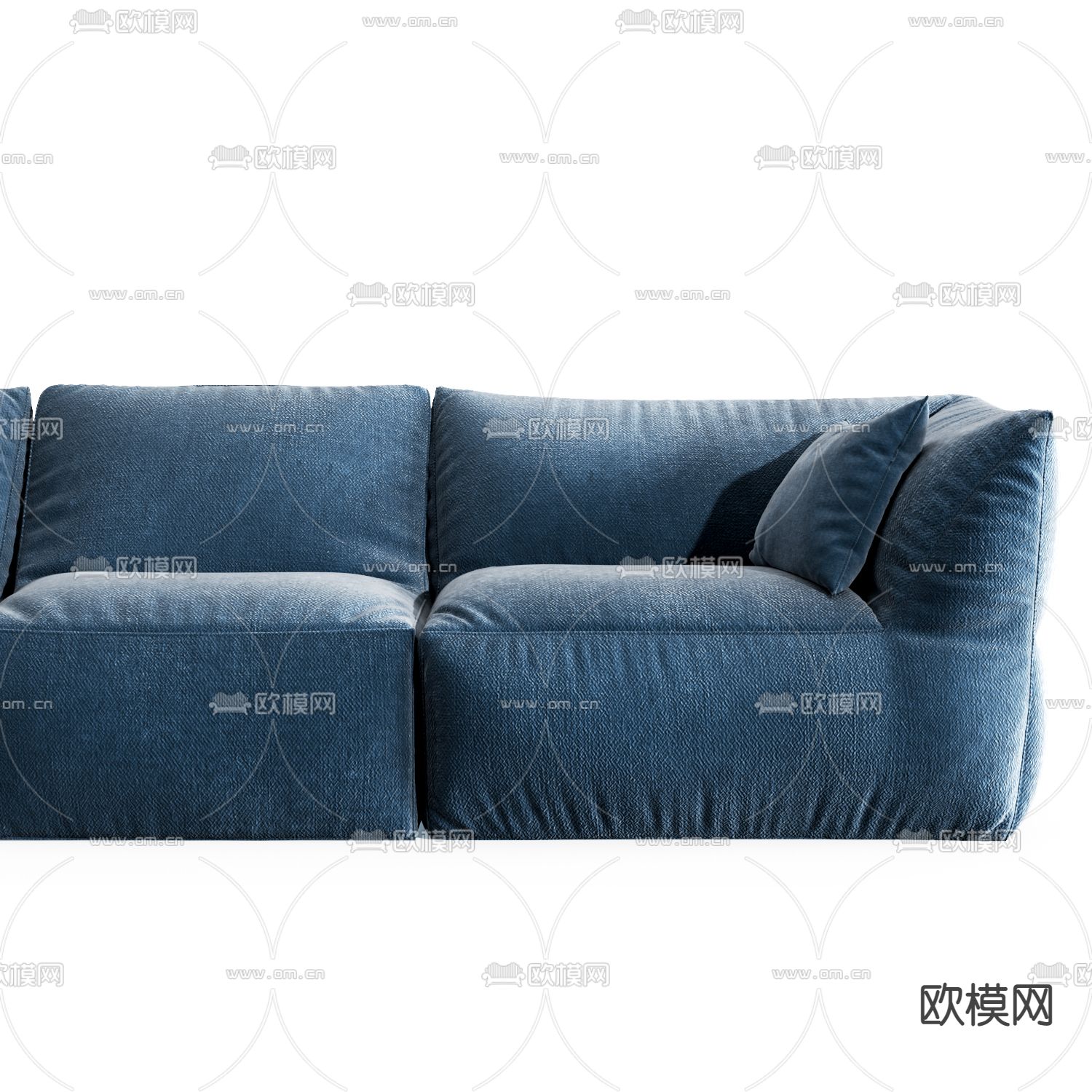 Flexform蓝色沙发 软体沙发3d模型下载（渲染图2）
