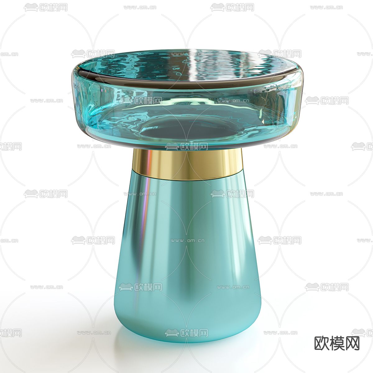 透明边几 圆几3d模型下载（渲染图5）