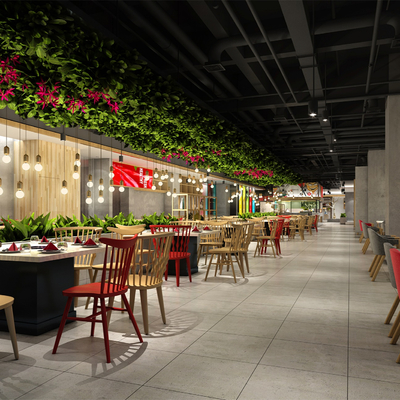  现代中餐厅su模型 