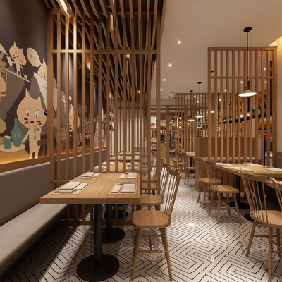  日式寿司店 日料店su模型 