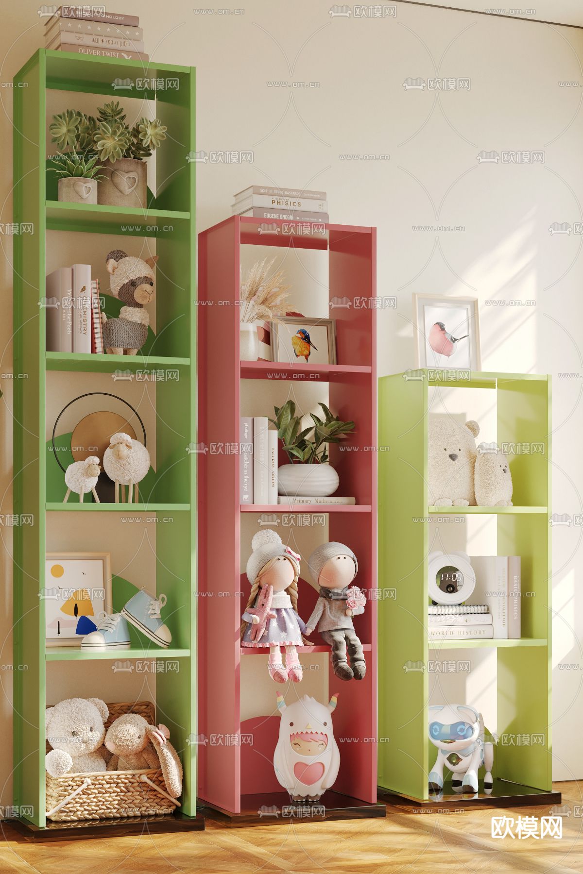 儿童书架3d模型下载（渲染图2）