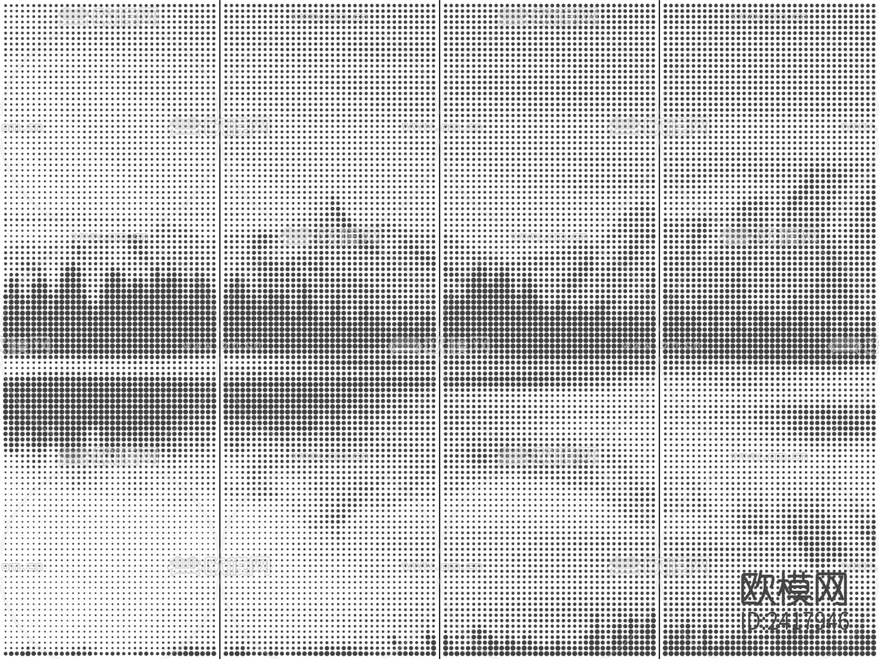 山峰树林剪影金属穿孔铝板贴图下载