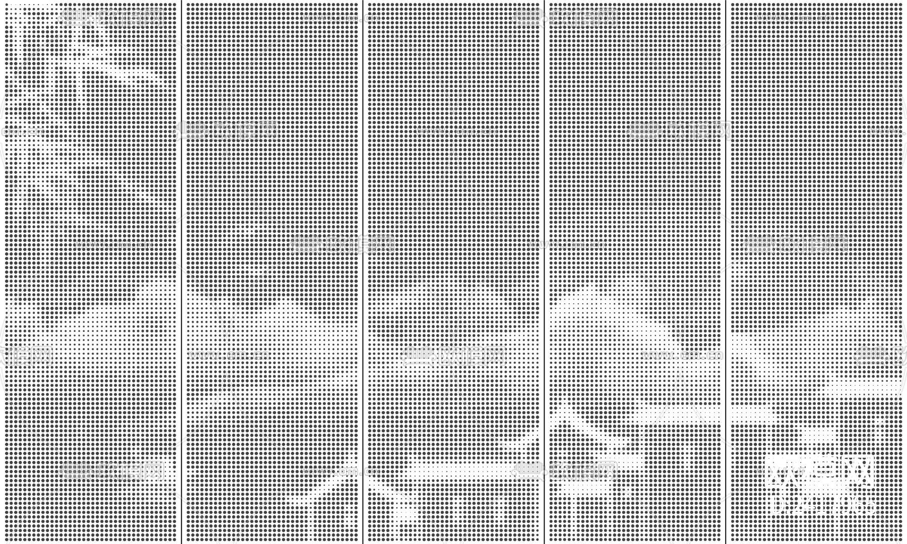中式山水画纹理金属穿孔铝板贴图下载