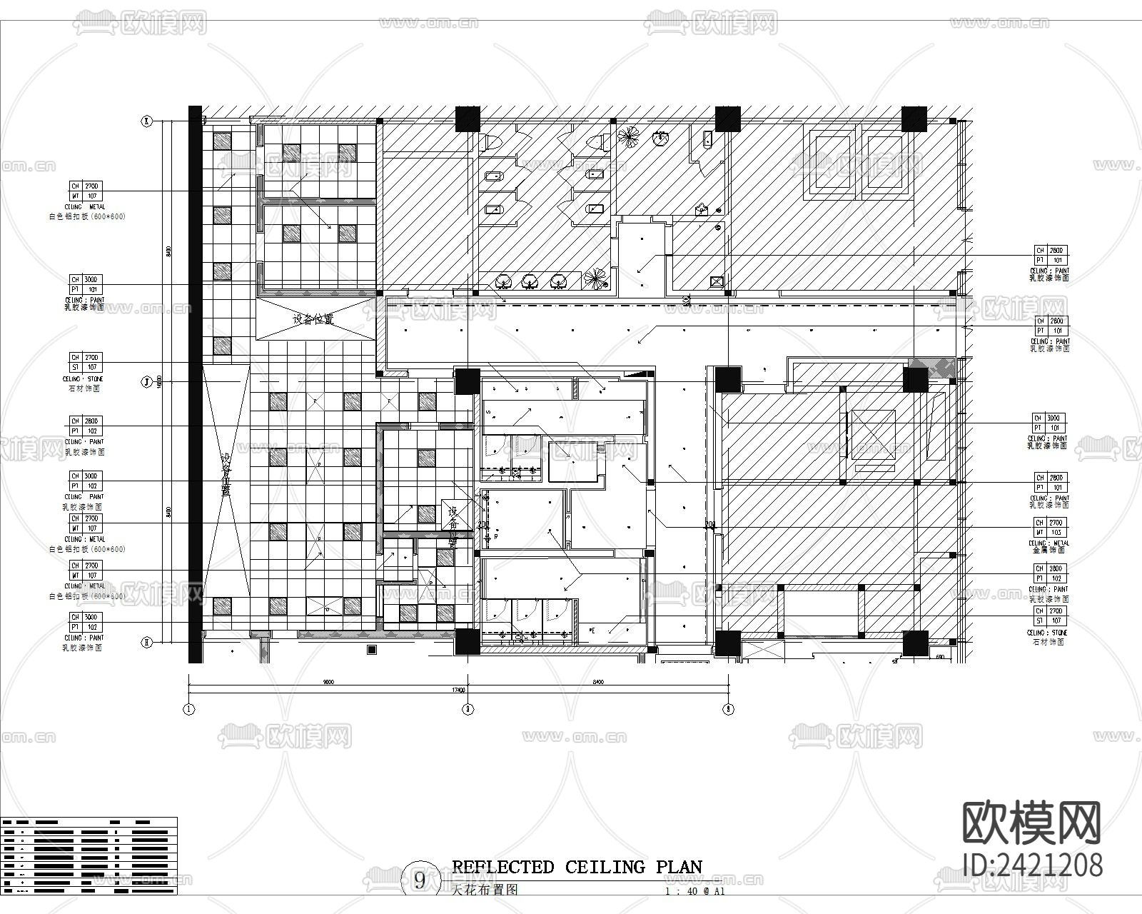 员工食堂公司食堂装修设计cad施工图下载（渲染图7）