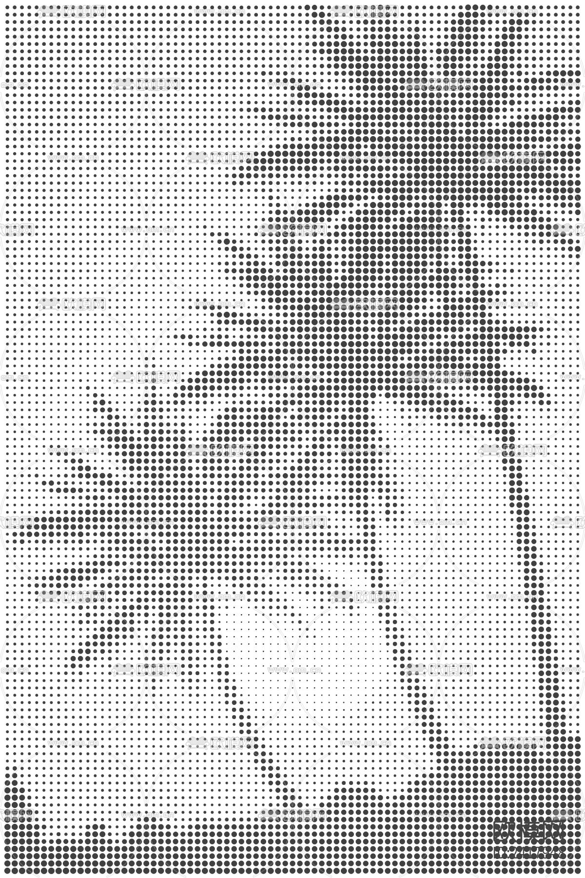 椰子树剪影金属穿孔铝板贴图下载