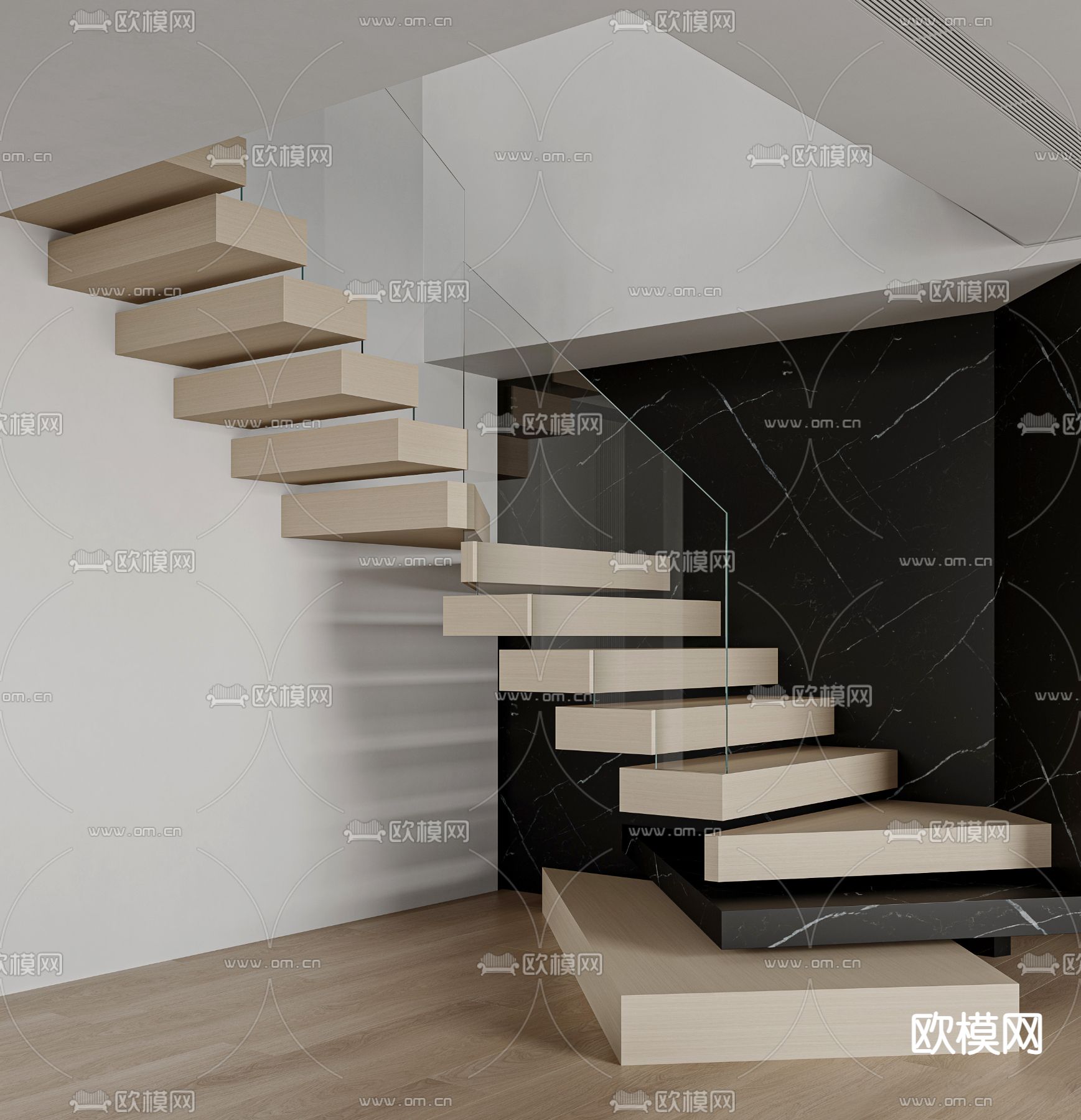 悬空楼梯3d模型下载（渲染图1）