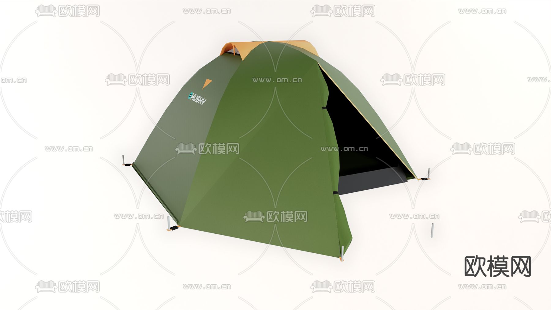 户外帐篷 露营帐篷su模型下载（渲染图1）