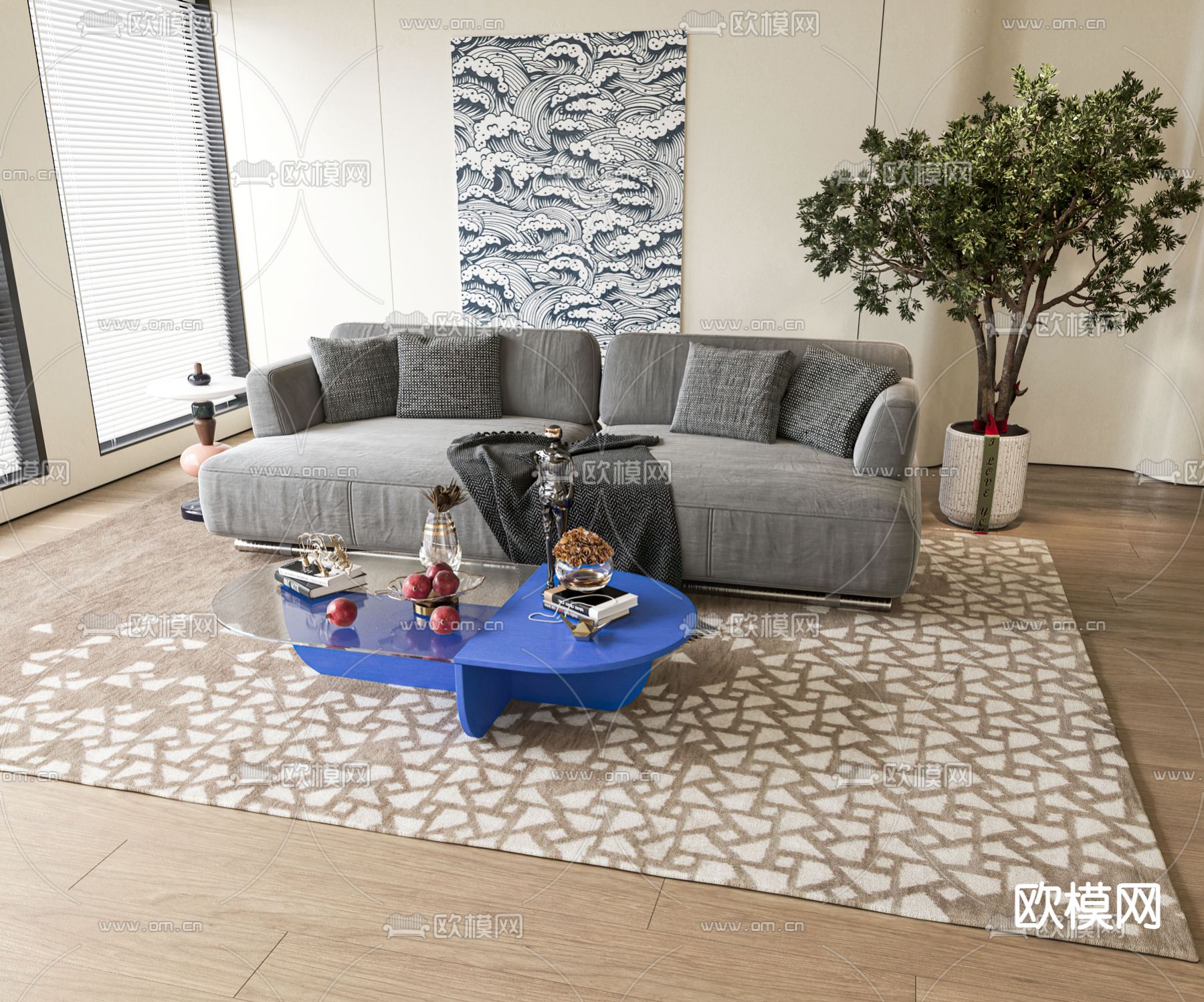 Arflex双人沙发3d模型下载