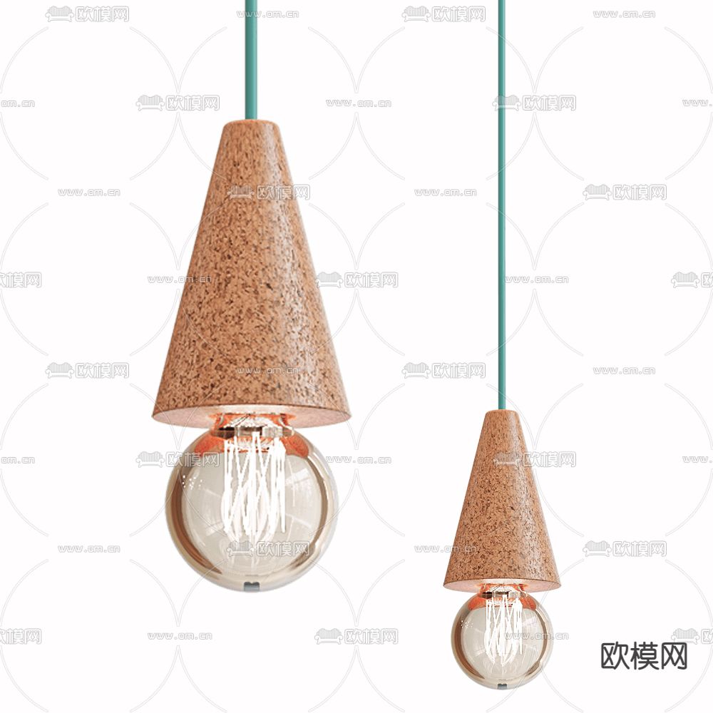 北欧玻璃吊灯3d模型下载