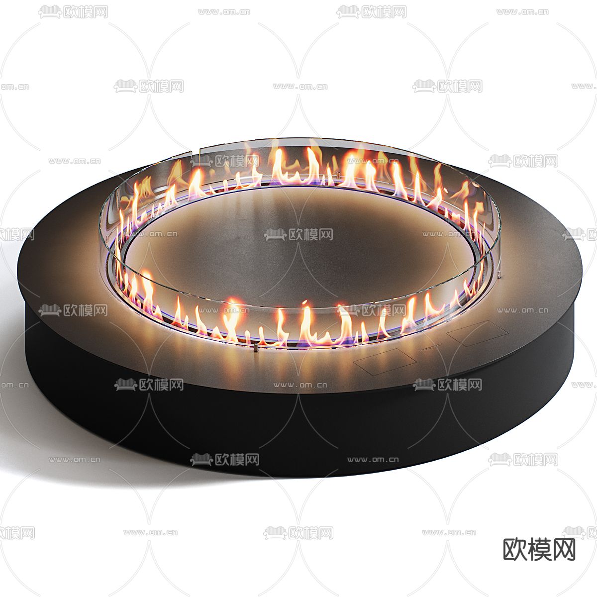 圆形壁炉 篝火3d模型
