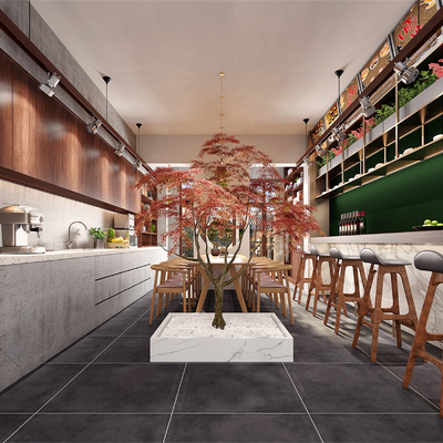  现代公司茶水间su模型 