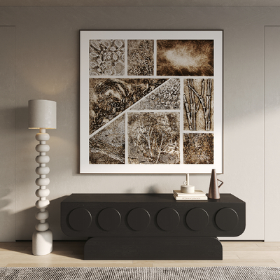 侘寂风装饰画 抽象画su模型