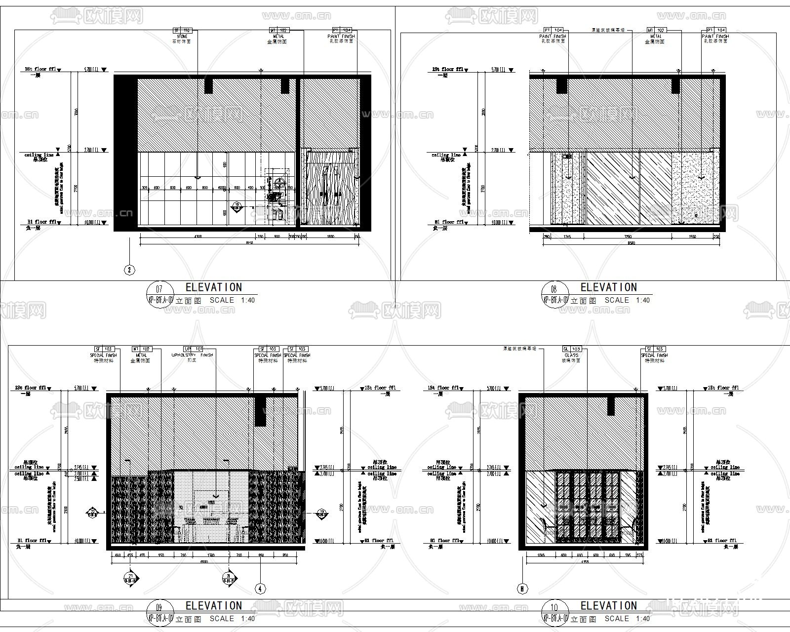 员工食堂公司食堂装修设计cad施工图下载（渲染图8）