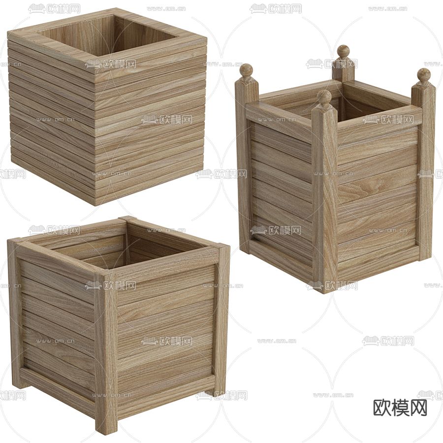 现代户外垃圾桶免费3d模型