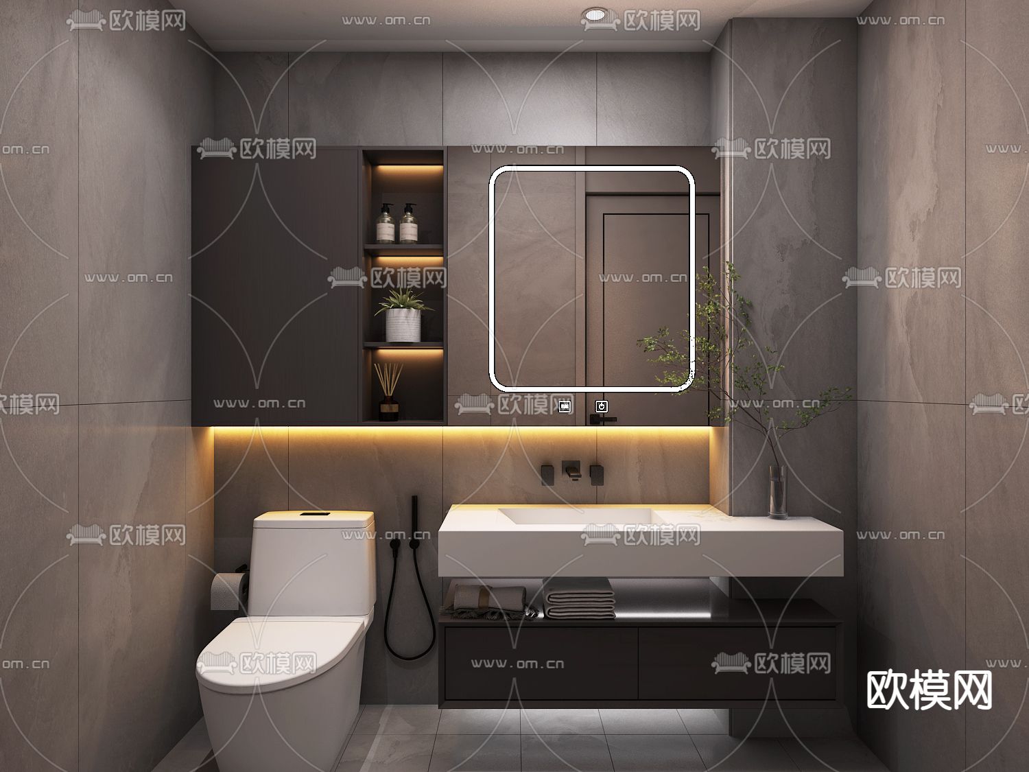 简约办公室免费3d模型下载（渲染图6）