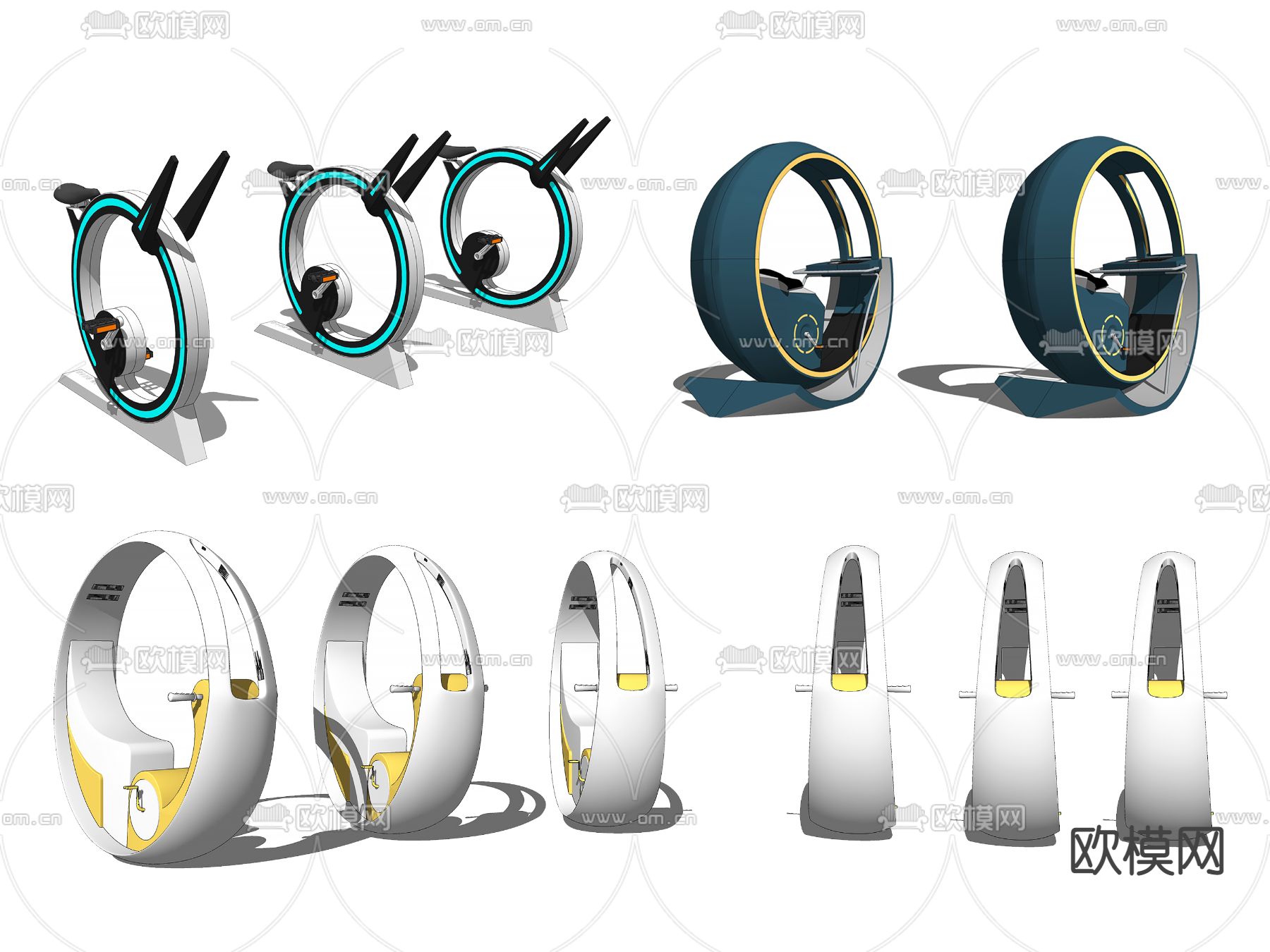 智能健身器材su模型下载