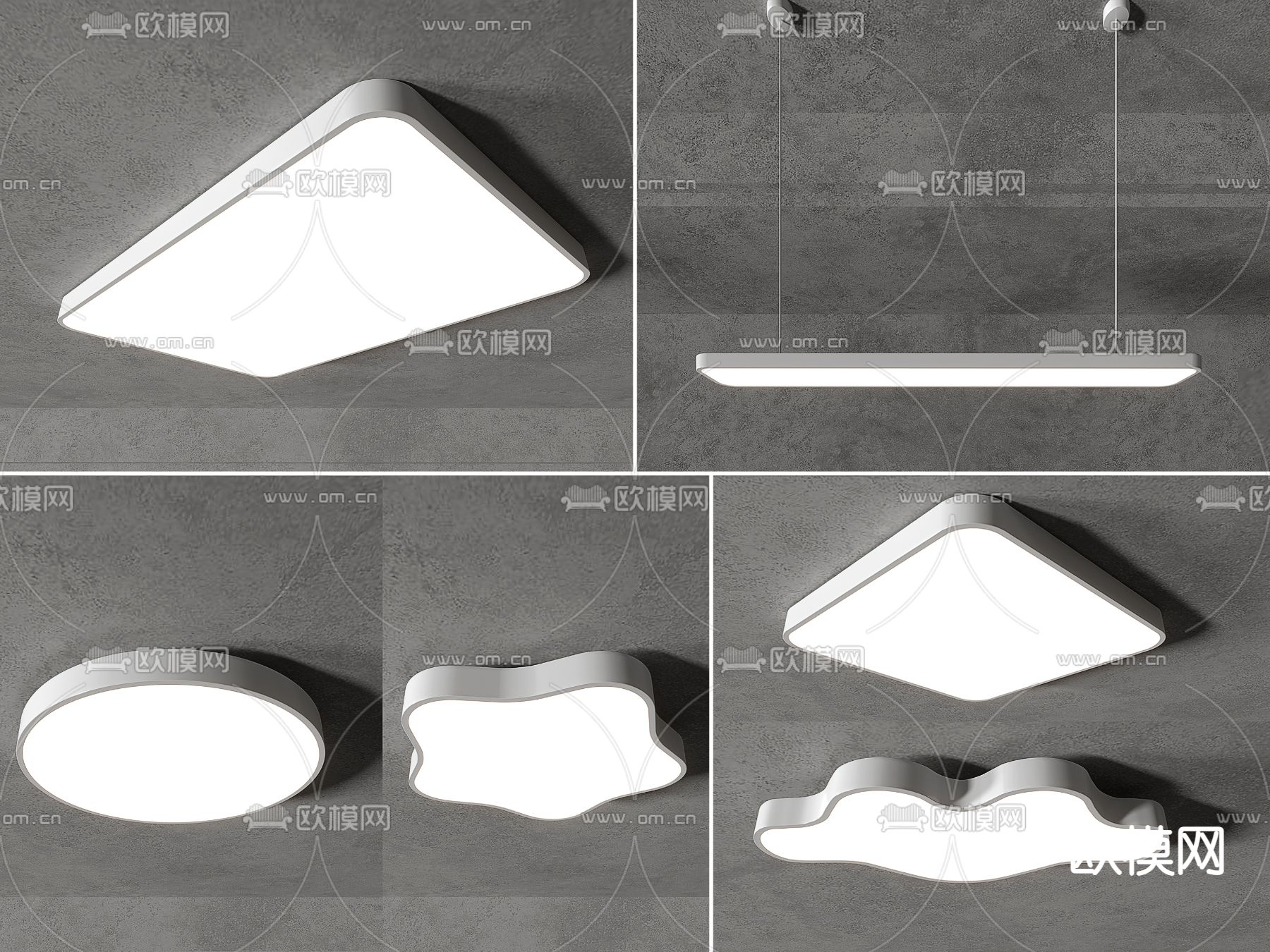 现代吸顶灯su模型