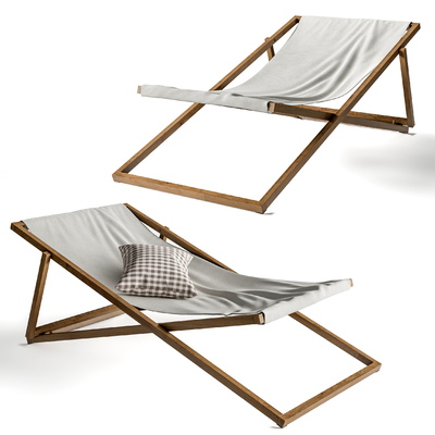  可折叠户外躺椅su模型 