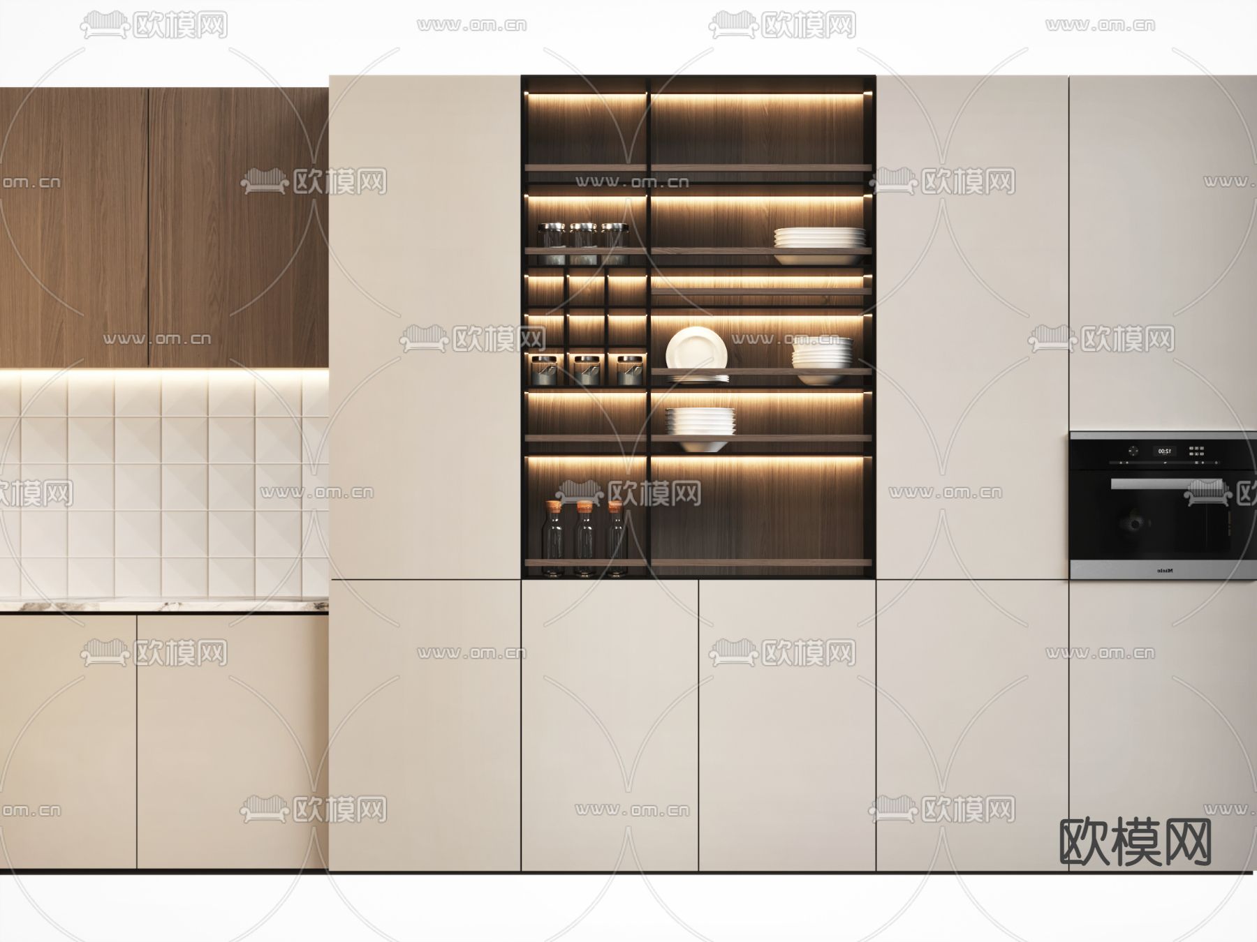 轻奢酒柜 橱柜3d模型下载