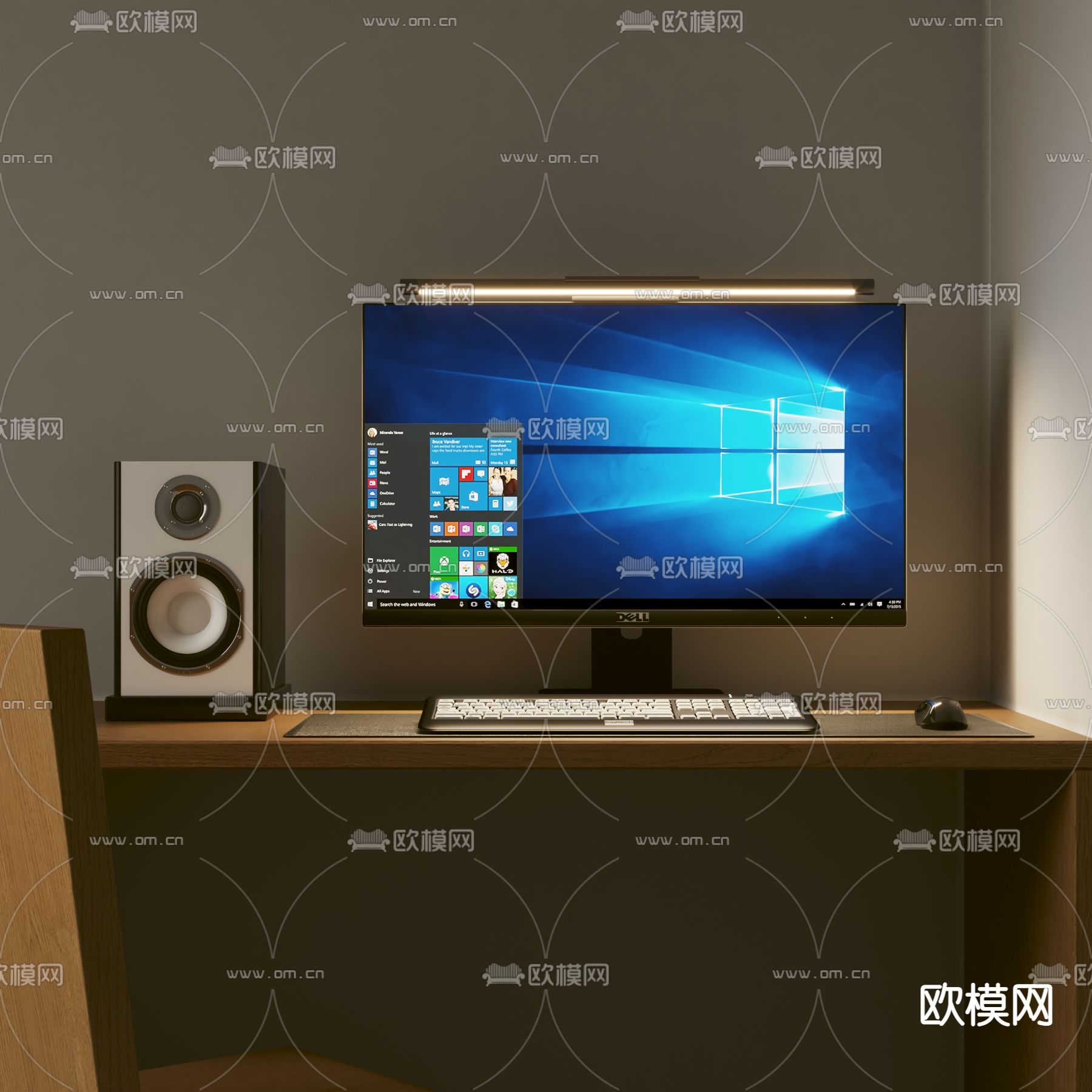 显示器 键鼠 音响su模型下载（渲染图1）