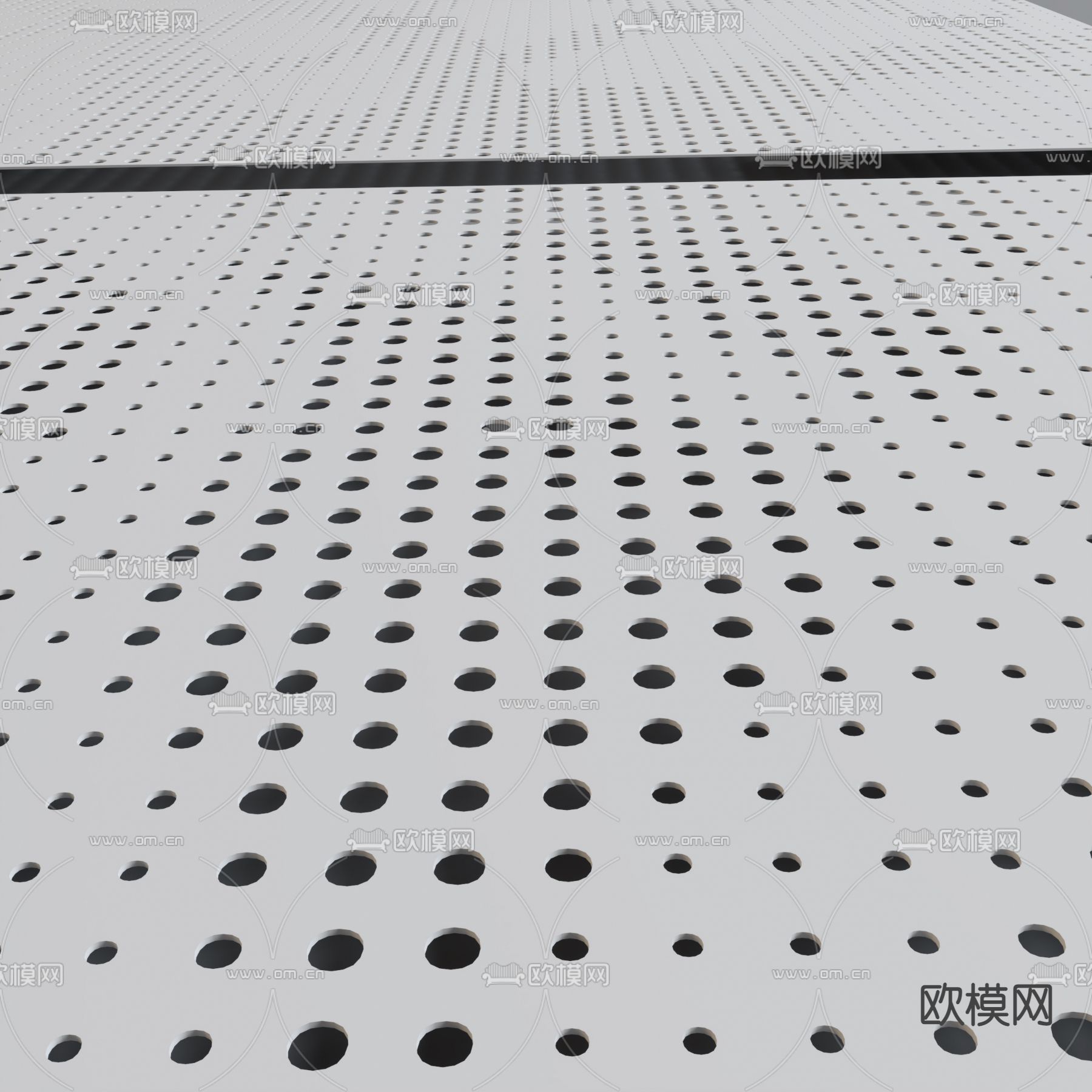 树型穿孔板 冲孔板3d模型下载（渲染图2）