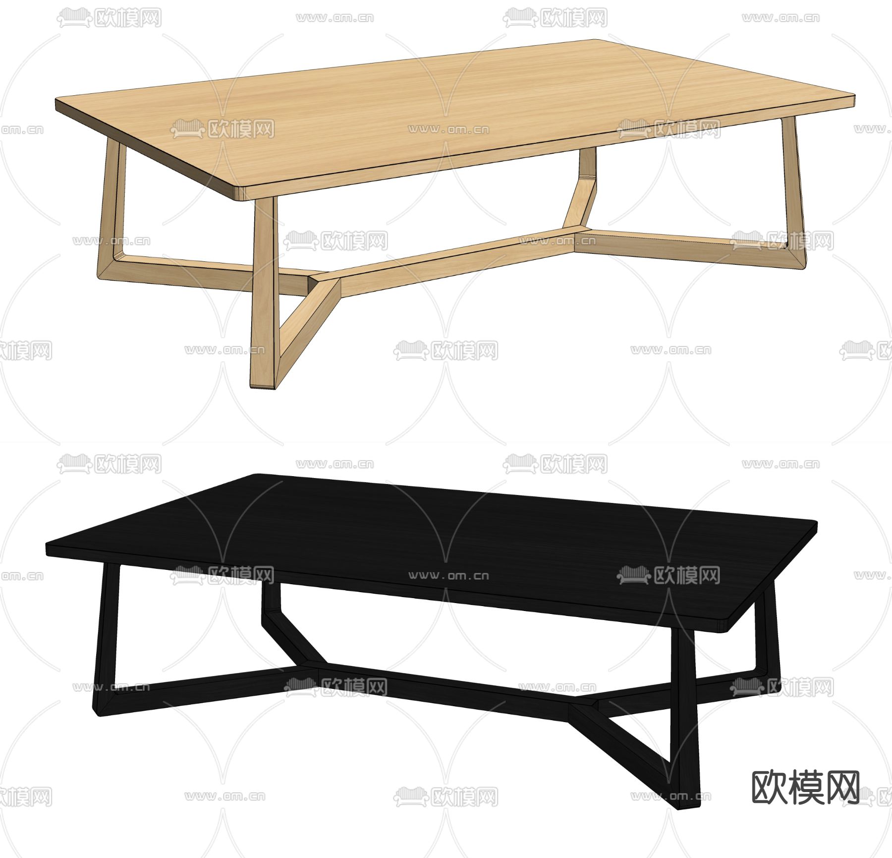 flexform 现代茶几su模型