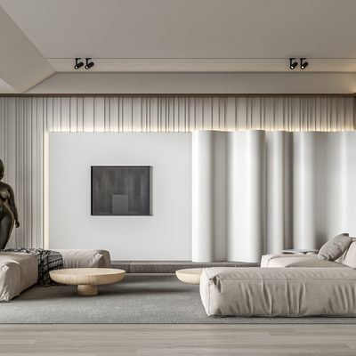 现代客厅su模型