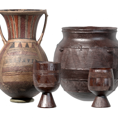  侘寂风 陶瓷 陶罐 器皿su模型 