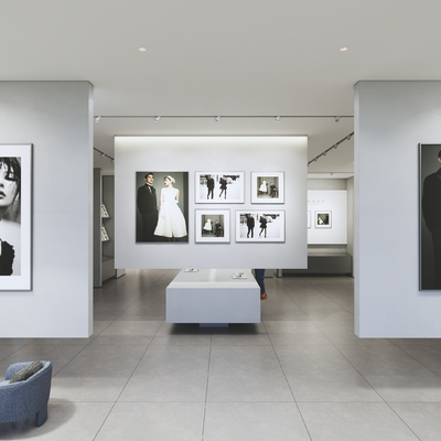  现代婚纱摄影店su模型 