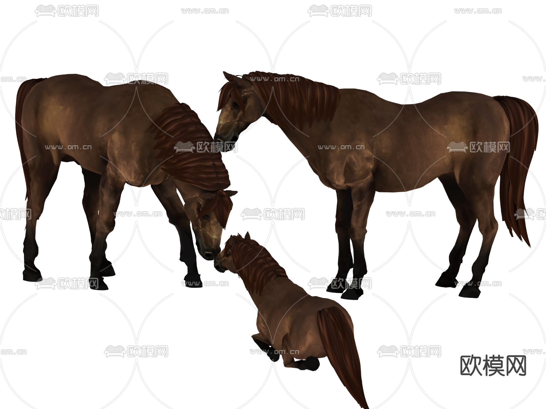 马3d模型下载