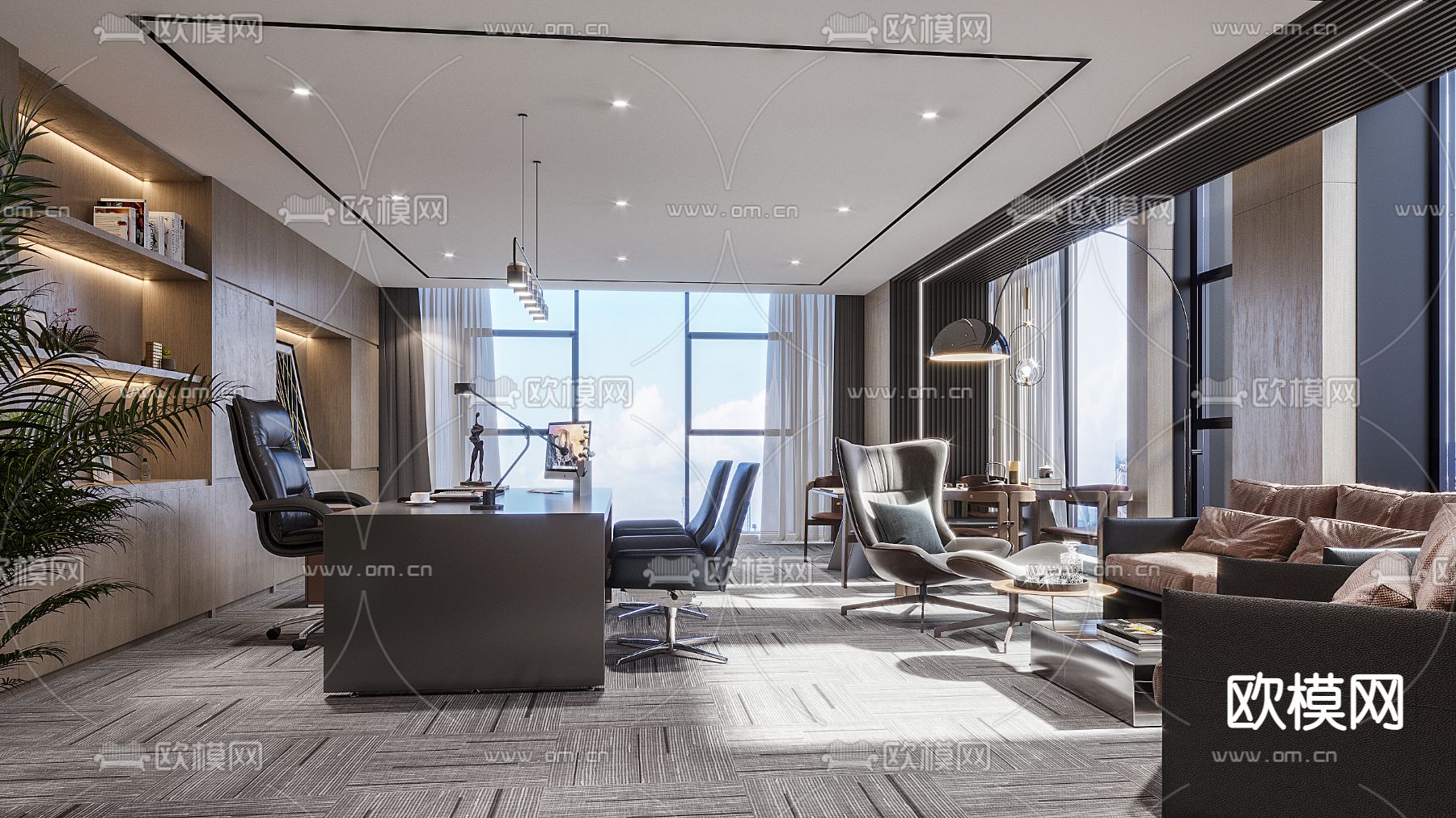 总经理室 董事长室3d模型下载