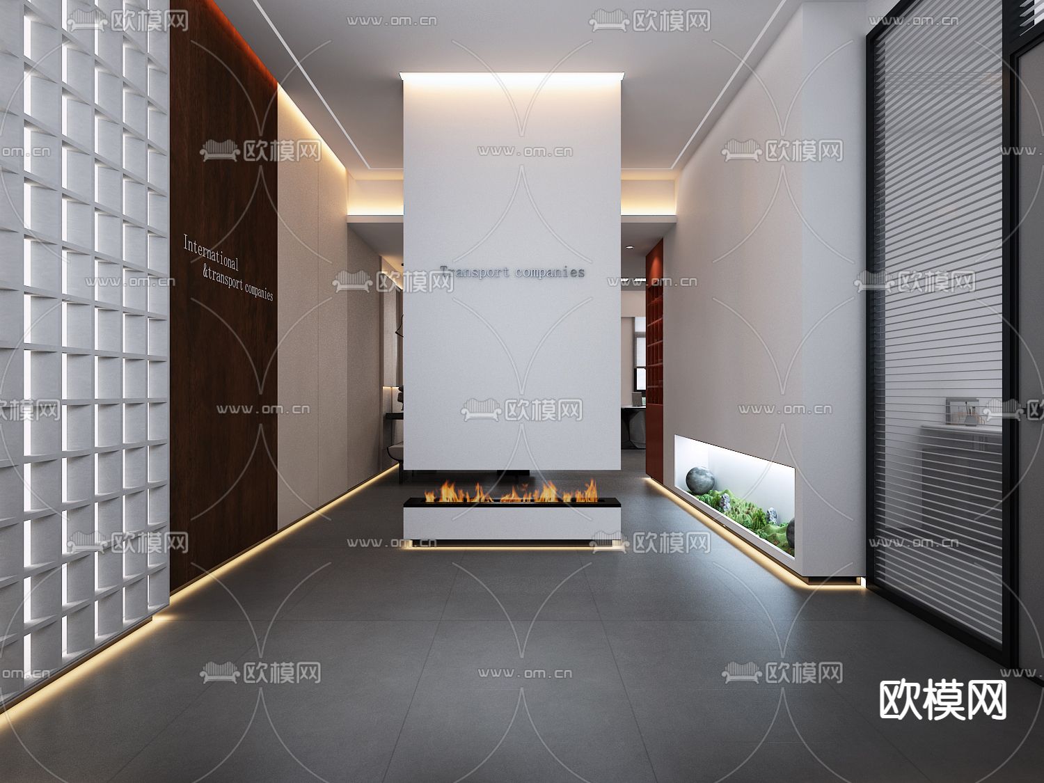 简约办公室免费3d模型下载（渲染图1）